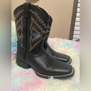 Ariat Kids Black and White Cowboy Boots